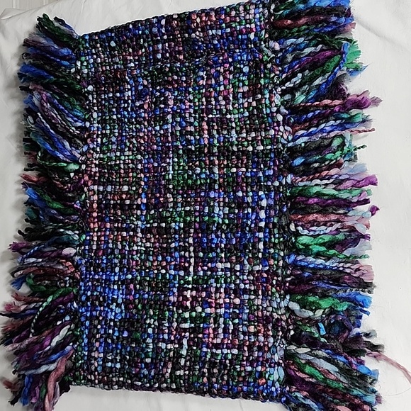 ECO BY RISING TIDE SCARF ARTISAN HAND WOVEN KNIT MULTICOLOR NWT - Picture 9 of 10